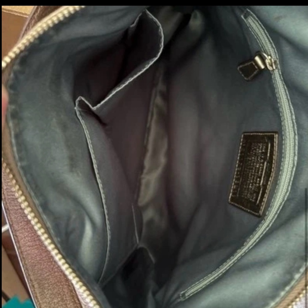 Coach Chelsea Ashlyn‎ Metallic Pewter Pebbled Leather Shoulder Bag 18211 - Picture 5 of 6
